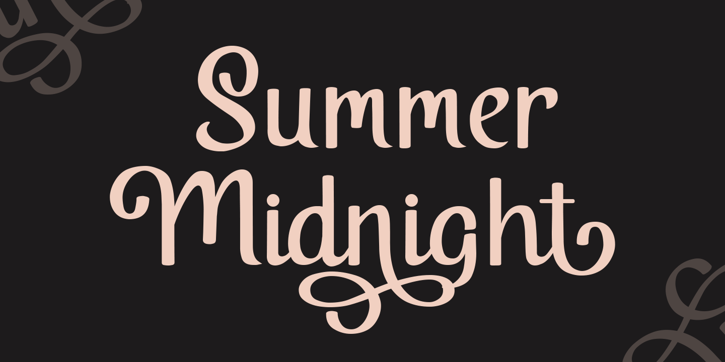 Example font Summer Midnight #1